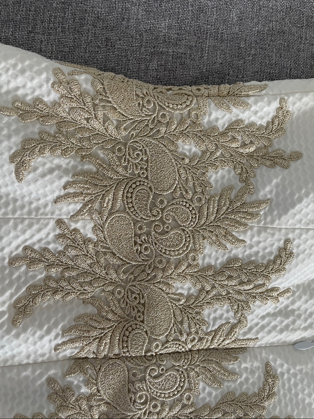 Lilly Pulitzer White Strapless Dress with Gold Embroidered Waist - Picture 5 of 7